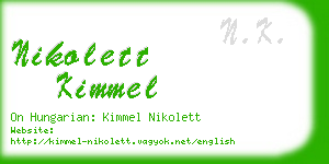 nikolett kimmel business card